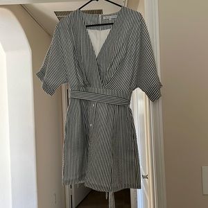 Green stripped dress